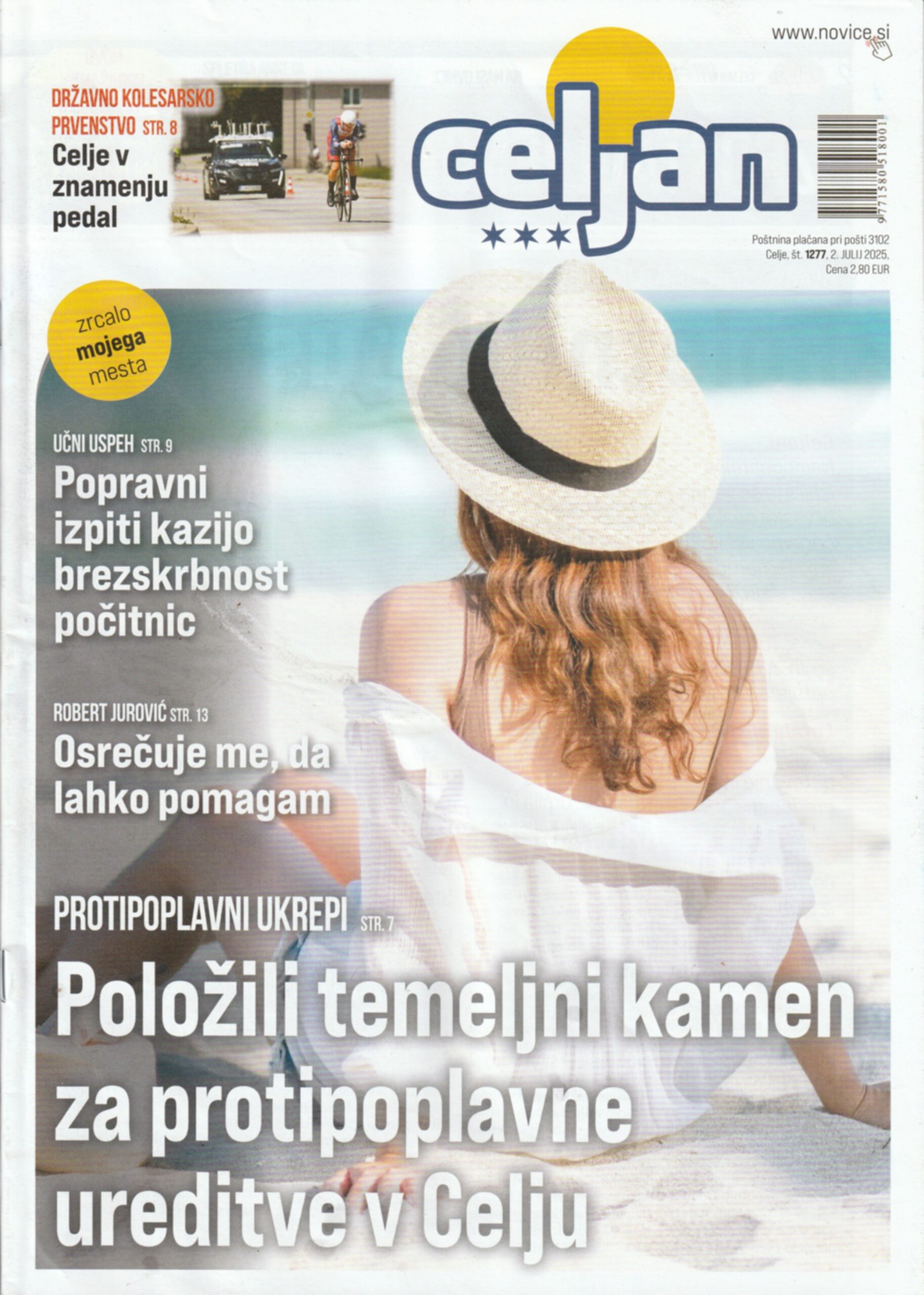 Naslovnica Celjana št. 1277 z napovedjo intervjuja